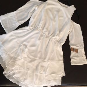 Rachel Zoe Essentials Ivory Cold Shoulder Dress